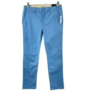 NWT Gap Kids Boys Youth 16 Comfort Stretch Chino Pants Blue Adjustable Waist